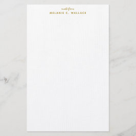 Den moderna Eleganten Luxury Guld Personlig Brevpapper