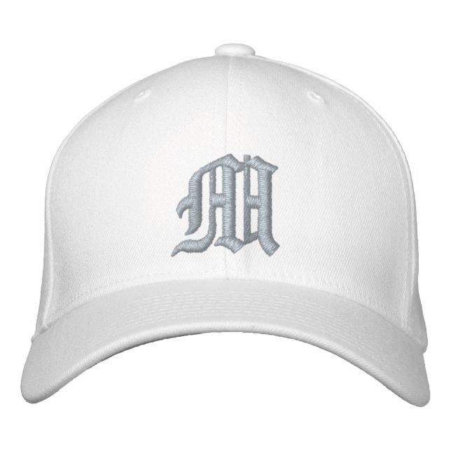 Den moderna Eleganten Monogram Baseball Cap Broderad Keps (Framsida)