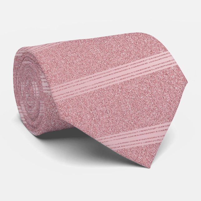 Den moderna Eleganten Mönster i Glitter i Guld Slips (Rullad)