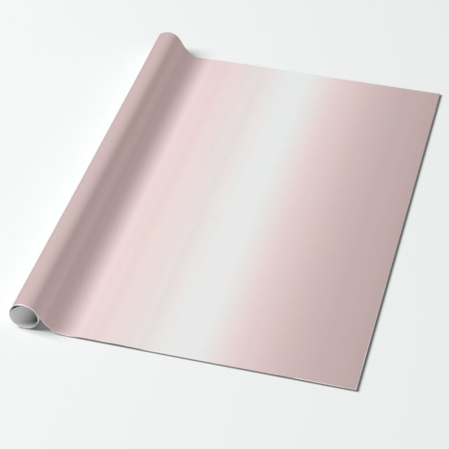 Den moderna Eleganten Ro Guld Metallic look Rosego Presentpapper (Utrullad)