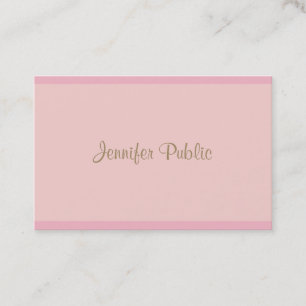 Den moderna Eleganten Rosa Guld Calligraphy-mallen Visitkort