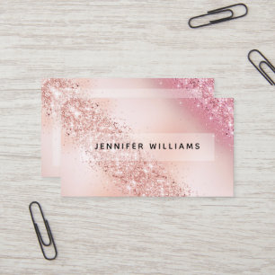 Den moderna Eleganten Salon i Ro Glitter Visitkort