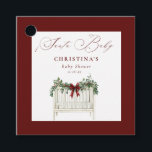 Den moderna Eleganten Santa Baby Baby Shower Gåvor Etiketter<br><div class="desc">Favoritmärkningar för den moderna Eleganten Santa Baby Baby Shower</div>