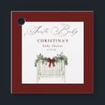Den moderna Eleganten Santa Baby Baby Shower Gåvor Etiketter<br><div class="desc">Favoritmärkningar för den moderna Eleganten Santa Baby Baby Shower</div>