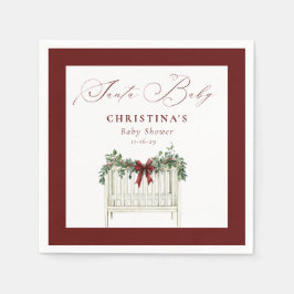 Den moderna Eleganten Santa Baby Baby Shower Pappersservett