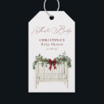 Den moderna Eleganten Santa Baby Baby Shower Presentetikett<br><div class="desc">Den moderna Eleganten Santa Baby Shower Gift-Märkre - fira glädjen i en ny ankomst med vår moderna Elegant Watercolor Santa Baby Shower Collection! Den här charmerande designen har en mysigt baby-krubb, som är mjuk och detaljerad med julgrädden och som framhävs av en känslig, rik-buggbåge. De gröna kaskaderna på ett bra...</div>