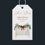 Den moderna Eleganten Santa Baby Baby Shower Presentetikett<br><div class="desc">Den moderna Eleganten Santa Baby Shower Gift-Märkre - fira glädjen i en ny ankomst med vår moderna Elegant Watercolor Santa Baby Shower Collection! Den här charmerande designen har en mysigt baby-krubb, som är mjuk och detaljerad med julgrädden och som framhävs av en känslig, rik-buggbåge. De gröna kaskaderna på ett bra...</div>