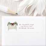 Den moderna Eleganten Santa Baby Baby Shower Returadress Etikett<br><div class="desc">Modern Cute Elegant Santa Baby Baby Shower Return-adressetikett för,  babykläder</div>