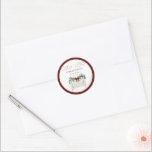 Den moderna Eleganten Santa Baby Baby Shower Runt Klistermärke<br><div class="desc">Den moderna Eleganten Santa Baby Baby Shower Round Sticker - fira glädjen med vår moderna Cute Elegant Watercolor Santa Baby Shower Collection! Den här charmerande designen har en mysigt baby-krubb, som är mjuk och detaljerad med julgrädden och som framhävs av en känslig, rik-buggbåge. De gröna kaskaderna på ett bra sätt,...</div>