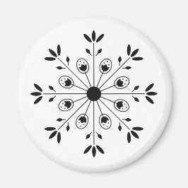 Den moderna Eleganten Snowflake-Helgdag Vinter Magnet