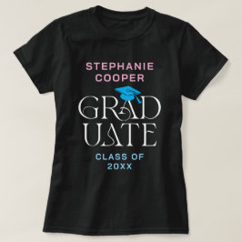 Den moderna Eleganten Student Namn 2025 Studenten T Shirt