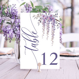 Den moderna Eleganten Wisteria Gren Blommigt Bröll Bordsnummer