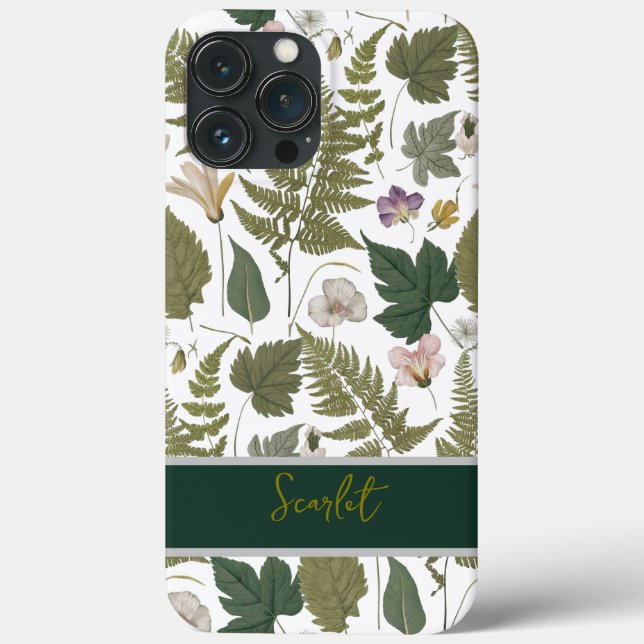 Den moderna elegantens gröna löv och blommor i vår (Baksida)