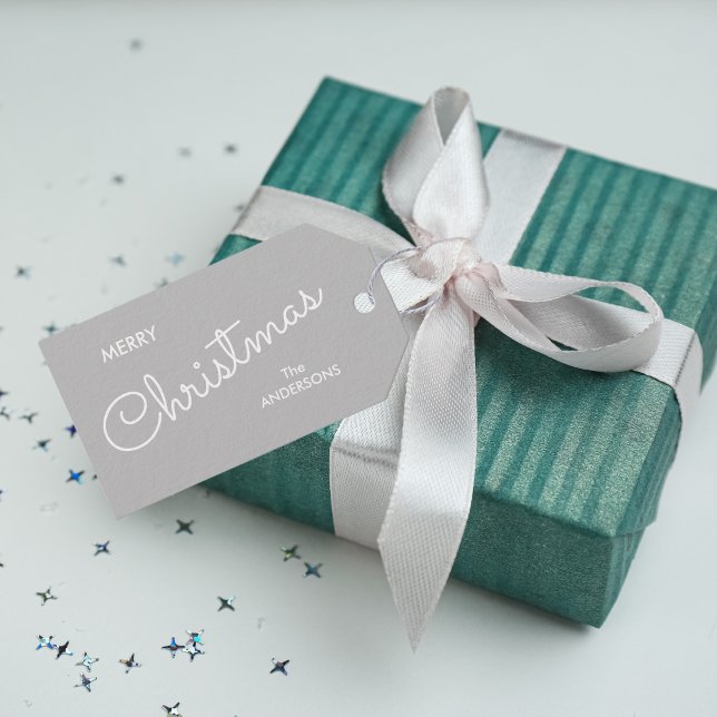 Den moderna Elegantens jul | Grått Presentetikett (Modern Elegant Christmas | Gray Gift Tags)