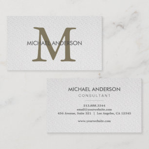 Den moderna Elegantens minimalistiska Monogram-Pro Visitkort