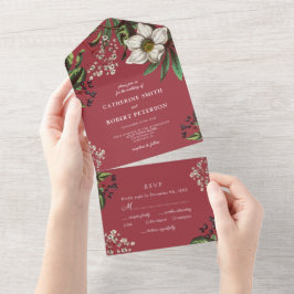 Den moderna Elegantens Vintage-Mörk Röda julen i R