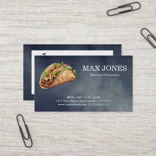 Den moderna, enkla Eleganten Taco Black Chalkboard Visitkort