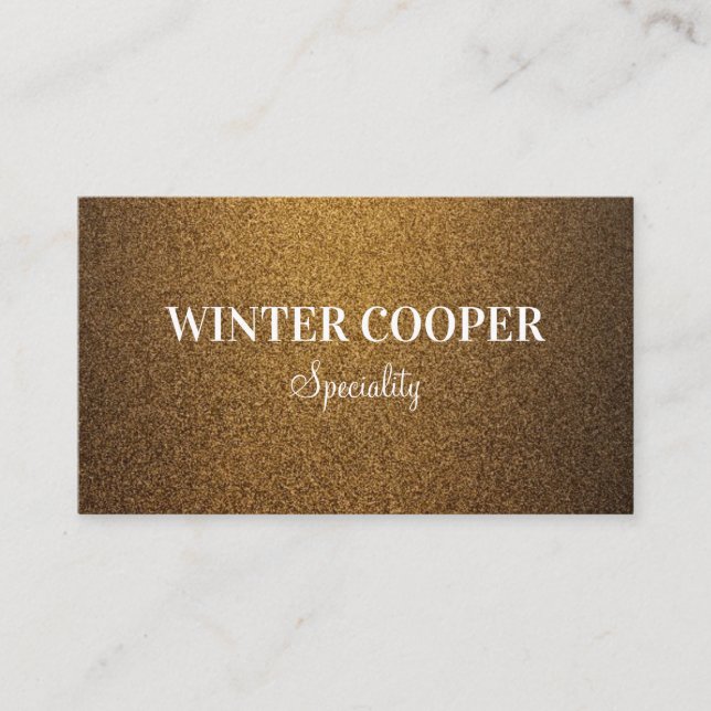 Den moderna enkla kopparprofessionellen guld glitt visitkort (Framsida)