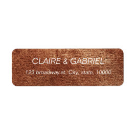 Den moderna enkla returadressen av koppar, färg returadress etikett