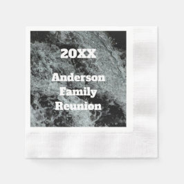 Den moderna familjeåterföreningen Black White Fall Pappersservett