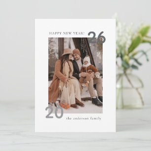 Den moderna familjen Gott nytt år Julkort