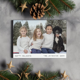 Den moderna familjen Porträtt - minimalistisk jul  Helgkort