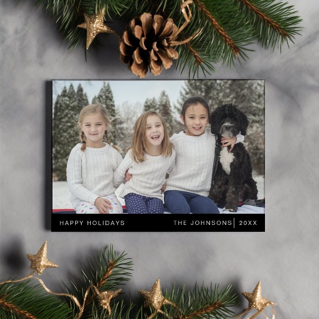 Den moderna familjen Porträtt - minimalistisk jul  Helgkort (Skapare uppladdad)