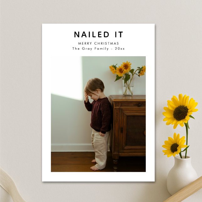 Den moderna familjens fantastiska fotopilot julkort (Skapare uppladdad)