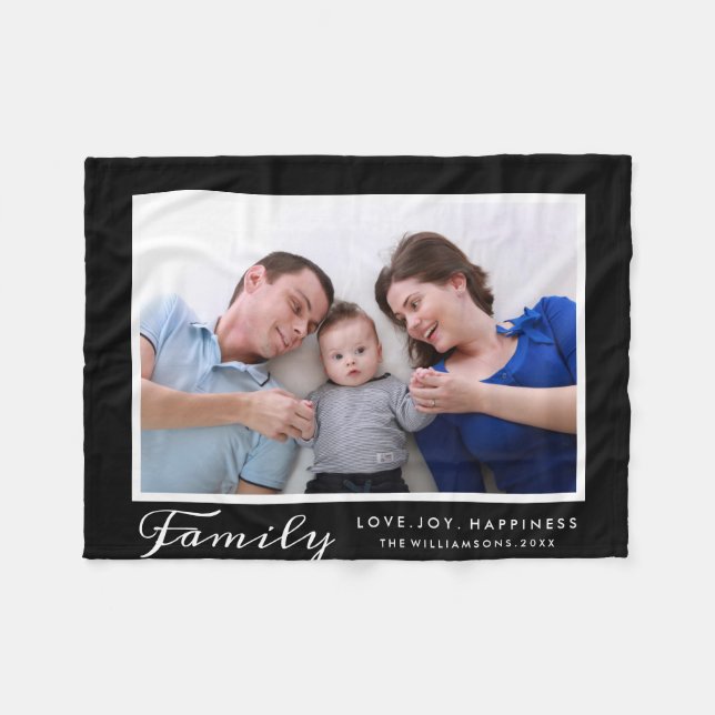 Den moderna familjfotomallen skrivar fleecefilt (Framsidan (Horisontell))