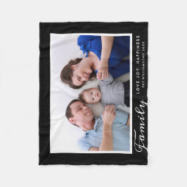 Den moderna familjfotomallen skrivar fleecefilt