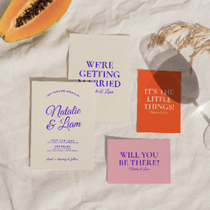 Den moderna färgade Funkyn för återställande av Ro Inbjudningar