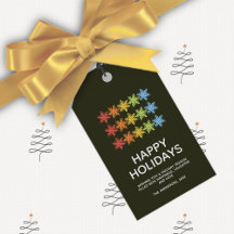 Den moderna färgade julen i Snöflingor