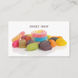 Den moderna färgrika sötsaken shoppar visitkort