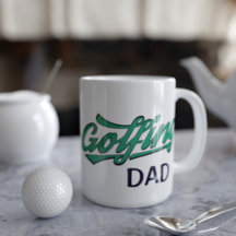 Den moderna Fars dag-kaffe Mugg för Golfer Pappa