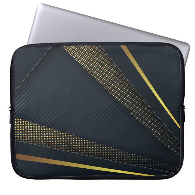 Den moderna flottan-Guld-halvtonen Mönster Laptop  Laptop Fodral (Framsidan)