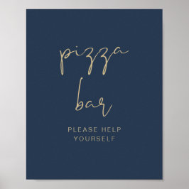 Den moderna flottan och Guld Pizza Pub Poster