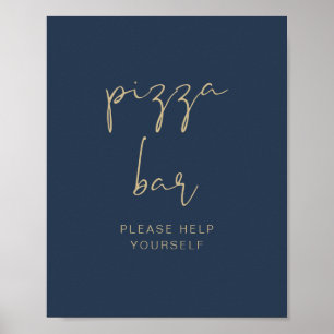 Den moderna flottan och Guld Pizza Pub Poster