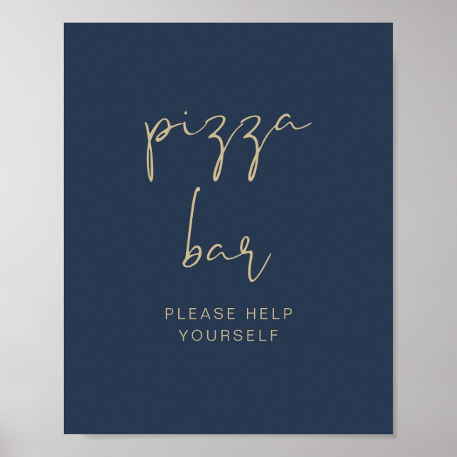 Den moderna flottan och Guld Pizza Pub Poster (Framsidan)