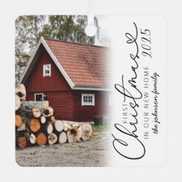 Den moderna första julen i vårt nya hem Metall Orn Julgransdekoration