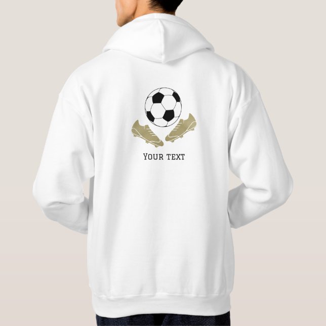 Den moderna fotbollsklassen Boll White Hoodie (Baksida)
