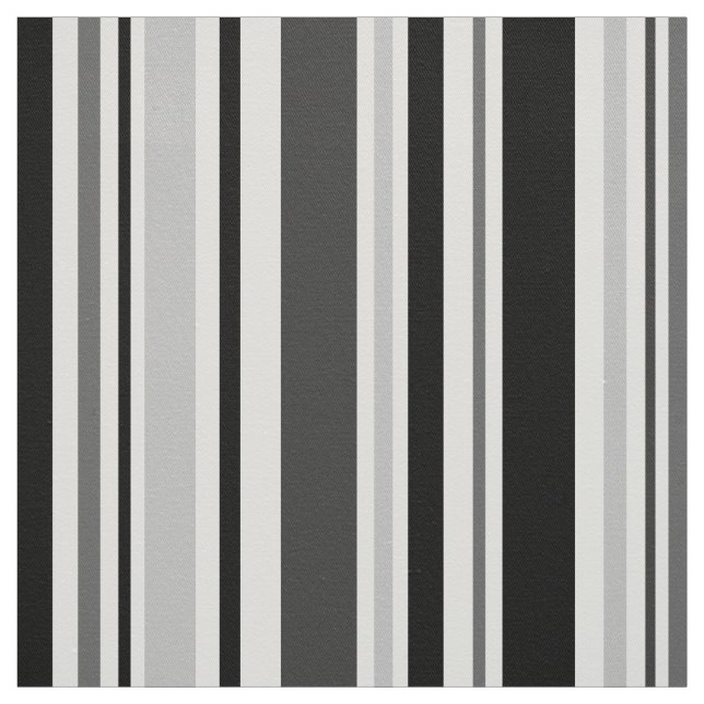 Den moderna grå färg, svarten, vit görar randig tyg (Provkarta)