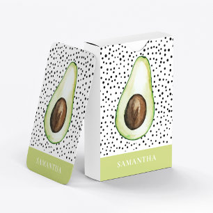 Den moderna Grönten Avocado Personlig Namn Casinokort