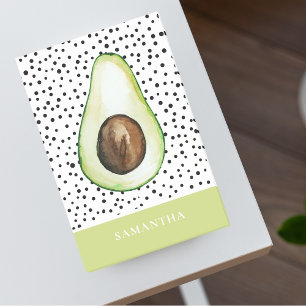 Den moderna Grönten Avocado Personlig Namn Post-it Block
