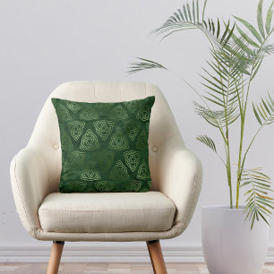 Den moderna Grönten Celtic Knot Mönster Kudde