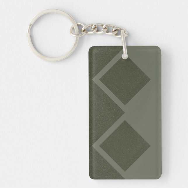 Den moderna Grönten Diamond Keychain - Anpassadet (Framsidan)