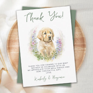 Den moderna Grönten för spädbarn i Hund Cute Puppy Tack Kort