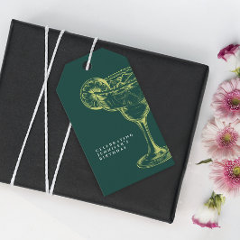 Den moderna Grönten Margarita Fiesta Födelsedagsfe Presentetikett