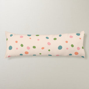 Den moderna grönten mönster polka dots rosa kroppskudde