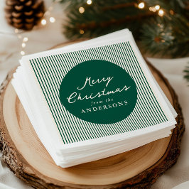 Den moderna Grönten Rand God jul Pappersservett
