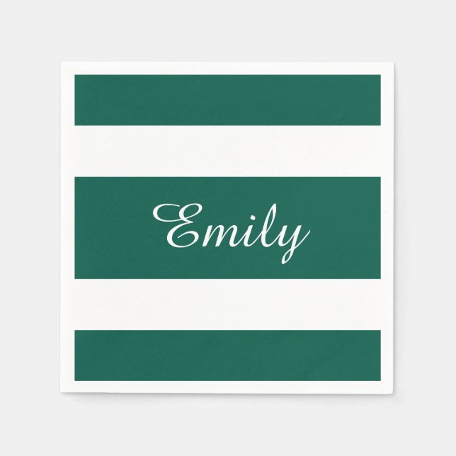 Den moderna Grönten Rand Namn Pappersservett (Framsidan)
